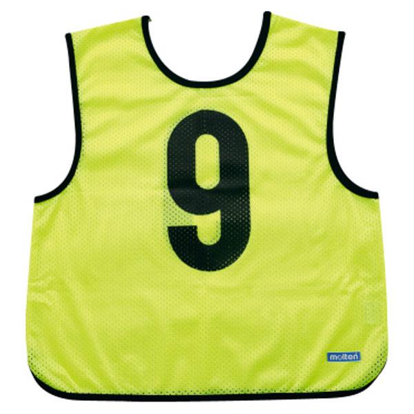 モルテン molten ゲームベストジュニア蛍光レモン 10 枚組み 1 〜 10 キッズ 小学校 中学校 運動会 体育 授業 チーム分け クラス対抗 球技大会 サッカー バスケ 番号  GB0112KL