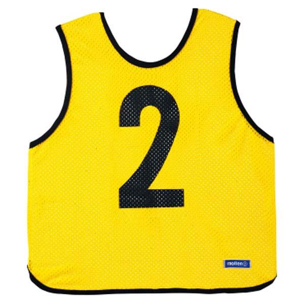 モルテン Molten ゲームベスト 黄 10枚組 イエロー 番号 数字 ビブス 体育祭 リレー 陸上 クラス対抗 運動会 体育備品 サッカー クラス分け 陸上競技 GB0113Yの通販は