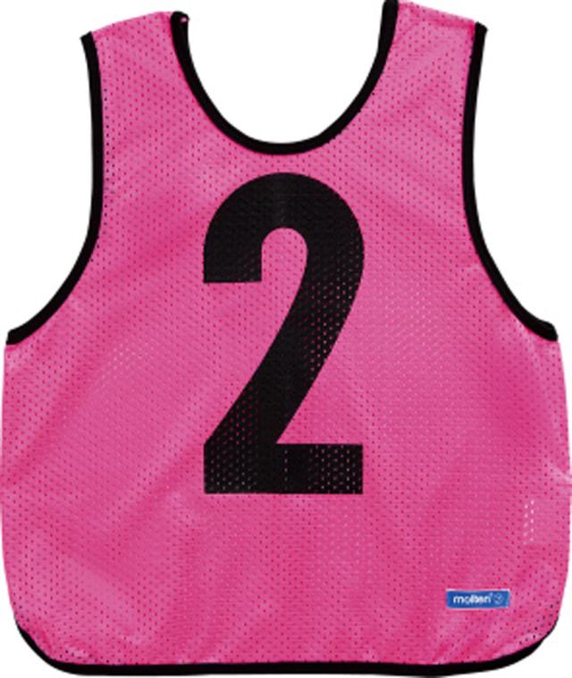 モルテン molten ゲームベスト ジュニア 蛍光ピンク 10枚組 11〜20 番号 数字 ビブス 体育祭 リレー 陸上 クラス対抗 運動会 体育備品 クラス分け 陸上競技  GB0212PK