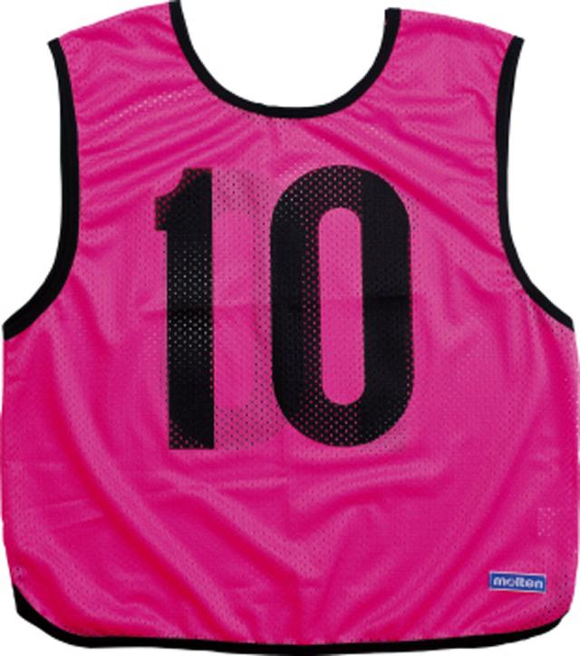 モルテン Molten ゲームベスト 蛍光ピンク 10枚組 11〜20 番号 数字 ビブス 体育祭 リレー 陸上 クラス対抗 運動会 体育備品 クラス分け 陸上競技 GB0213PKの通販は