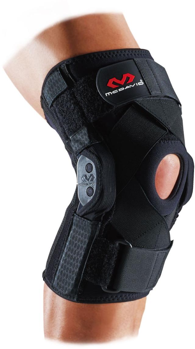 マクダビッド McDavid ヒンジドニーブレイス XC サポーター サポート 膝用 デュアルヒンジ内臓 圧迫 固定 ホールド 安定 フィット感 部活動 クラブ サークル スクール ジム  M429XC BK