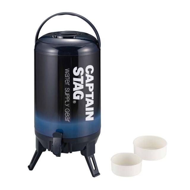 キャプテンスタッグ CAPTAIN STAG アウトドア 最後まで注げる!ウォータージャグ10L ネイビー   UE2034