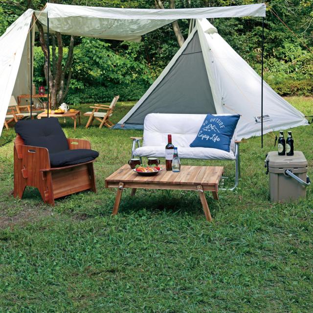 CAPTAIN　STAG キャプテンスタッグ アウトドア CSクラシックス ロールトップフリーテーブル ＜81＞ ローテーブル テーブル キャンプ BBQ バーベキュー コンパクト ピクニック UP1050の通販は