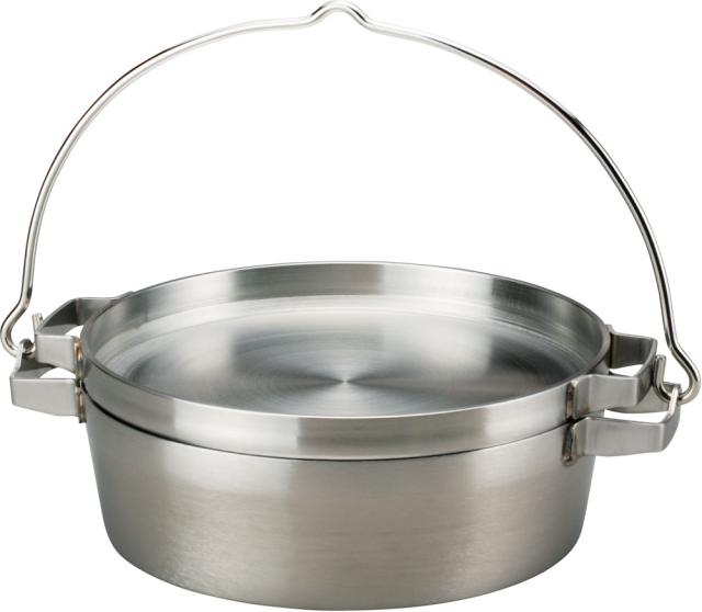 ソト SOTO アウトドア ステンレスダッチオープン10インチハーフ AT-910HF ダッチオーブン キャンプ 調理 鍋 浅型 BBQ ハーフサイズ 器具 道具 用品 ステンレス   ST910HF