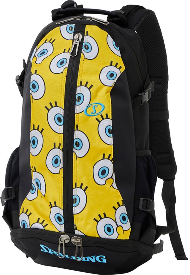 スポルディング SPALDING バスケット ケイジャー cager スポンジ・ボブ アイズ バックパック 40-007SBE スポンジボブ キャラクター 室内球技 通学 部活 運動部 リュックサック 収納  40007SBE