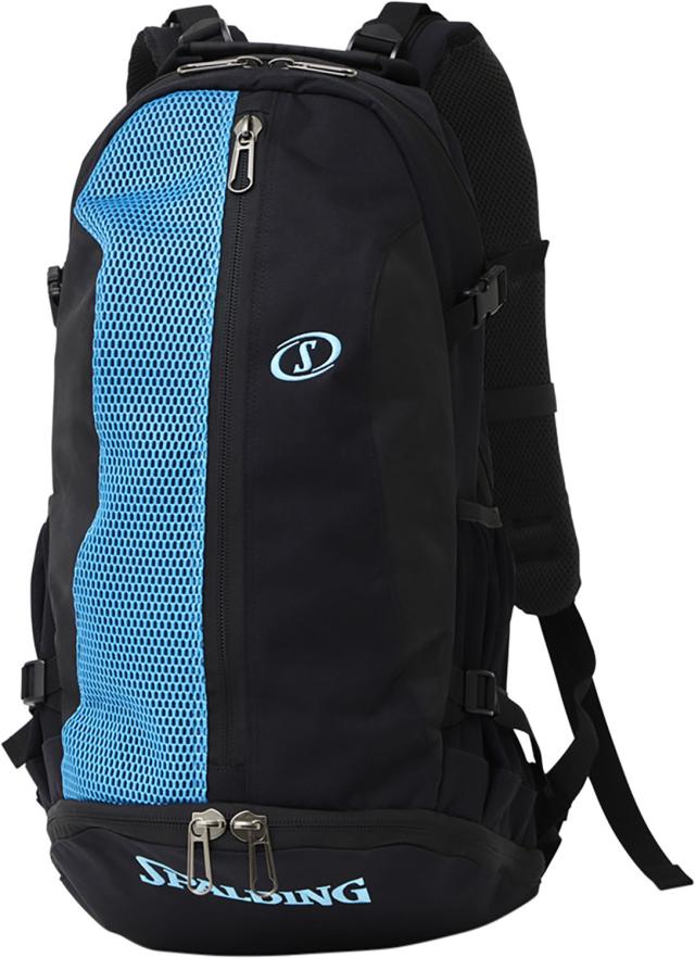 スポルディング SPALDING バスケット ケイジャー cager ブリーズ シアン バックパック 40-017CY リュックサック バスケ ボール収納 シューズ収納 大容量 室内球技 通学 部活 運動部  40017CY