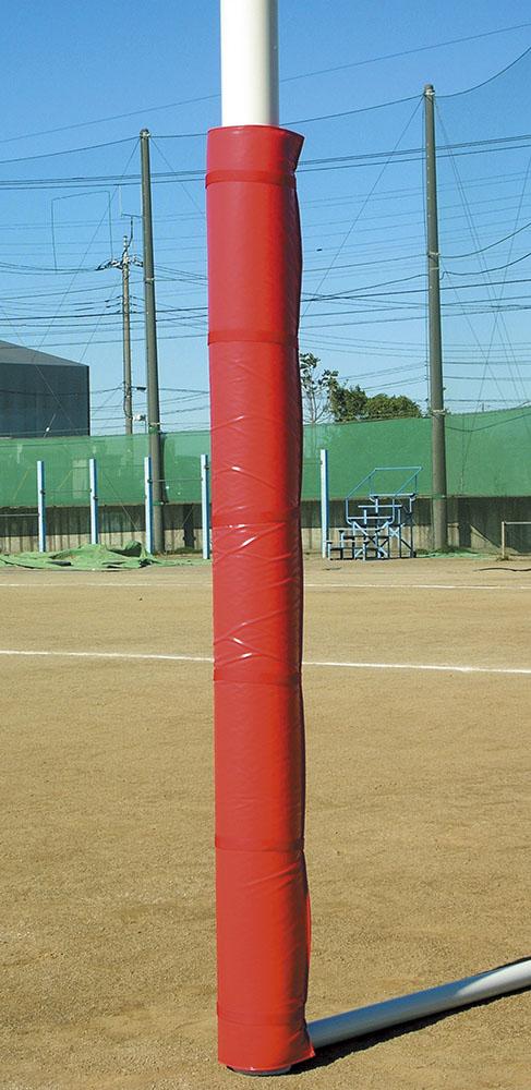 三和体育 φ60〜80用防護マット レッド 学校 体育 授業 部活動 クラブ活動 器具 備品 用品 用具 保護 安全対策 安心 セーフティ サッカーゴール用 日本製  S6798