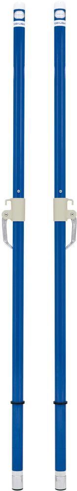 トーエイライト TOEI LIGHT バドミントン  【メーカー直送品】 バドミントン支柱・床下調整式 青 ブルー バド インディアカ 2本1組 体育館 部活 ネット コート バドミントン用品 練習  B2373