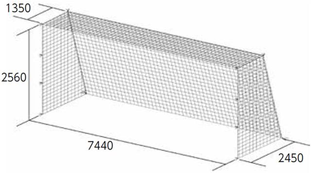 トーエイライト サッカー 一般サッカーゴールネット B−3628 サッカー 白 ホワイト ネット 亀甲目 無結節 中学生 高校 一般 部活動 ゴールネット ネット 大学 B3628