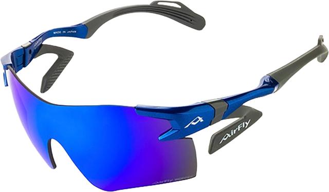 エアフライ Airfly 鼻パッドのないスポーツサングラス AF-301 C-5WV ワイドタイプ メンズ レディース 偏光レンズ 反射防止コート UVカット 熱中症対策 偏光度99  AF301C5WV