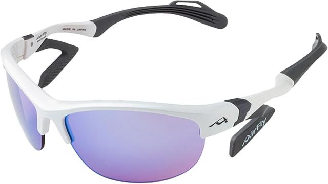 エアフライ Airfly エアフライ AirFly AF-304 C-2S パールホワイト サングラス ノーズパッド無し 紫外線カット率99以上 反射防止コート 熱中症対策 メガネ  AF304C2