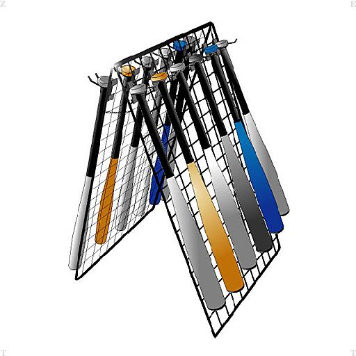 ユニックス UNIX E-NET 整理整頓 スチール ネット 網 備品管理 収納バッグ付 野球バット ヘルメット ハンガーフック 野球用品 ソフトボール 用具管理 BX7289