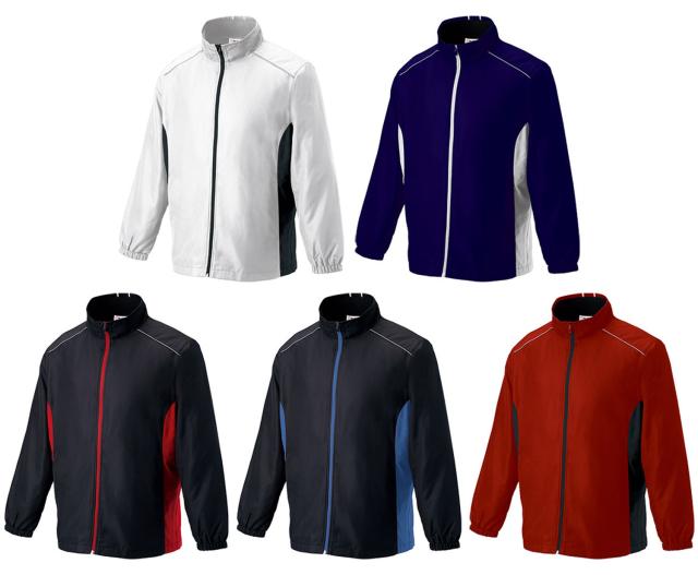 ウンドウ wundou 裏トリコットブレーカージャケット 4XL・5XL ポリエステル 部活 運動 ウインドブレーカー 撥水 反射テープ 保温 防風 裾フラシ 裏トリコット アウター  P6700B