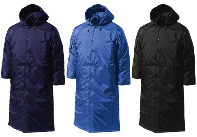 wundou(ウンドウ) ロング 中綿 コート 撥水性 保温性 P6990-03 ブルー 120CM ウンドウ wundou ロング中綿コート ベンチコート 男女兼用