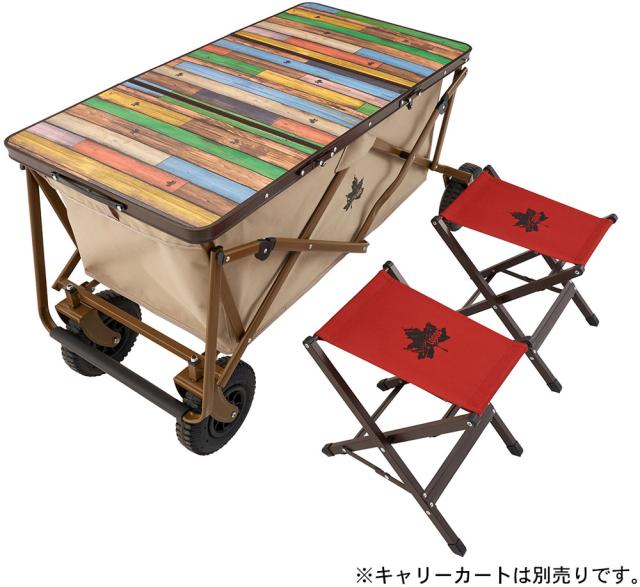 ロゴス LOGOS アウトドア Old Wooden 丸洗いカートテーブルセット2 家具 セット  73188046の通販は
