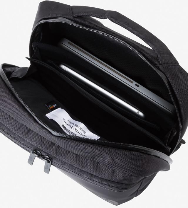 ザ・ノース・フェイス THE NORTH FACE アウトドア シャトルデイパックスリム Shuttle Daypack Slim リュック バックパック かばん 15.5L ビジネス 仕事 通勤 機能的 スリム シンプル  NM82330 K