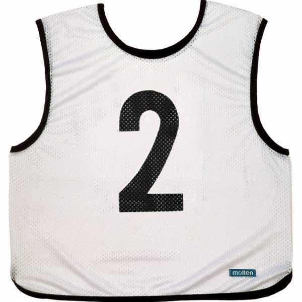 モルテン molten ゲームベストジュニア白 10 枚組み 1 〜 10 キッズ 小学校 中学校 運動会 体育 授業 チーム分け クラス対抗 サッカー バスケ 番号  GB0112W