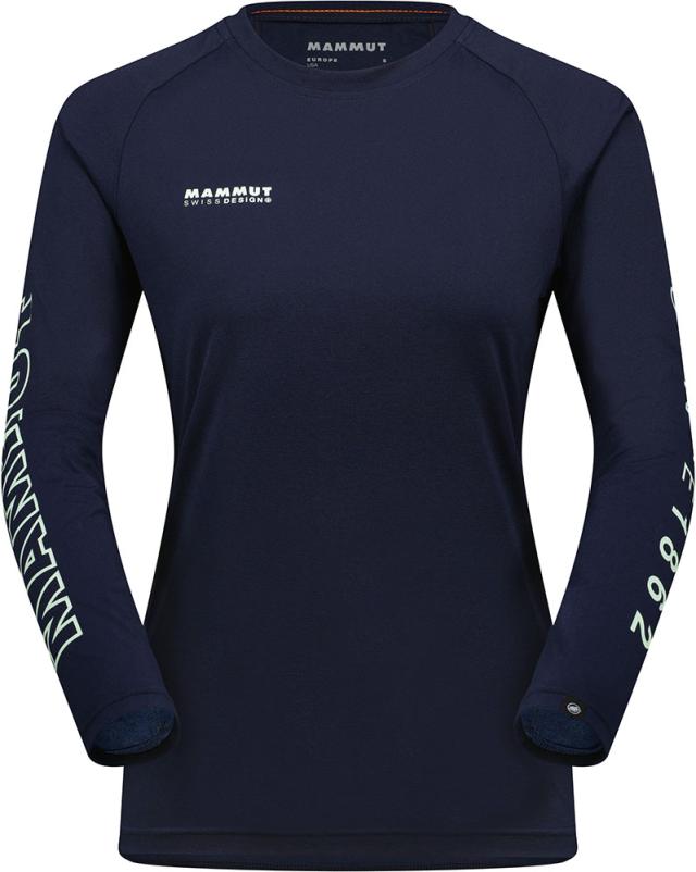 マムート MAMMUT アウトドア QD ロゴ プリント ロングスリーブ Tシャツ アジアンフィット レディース 女性 ウィメンズ 長袖Tシャツ 伸縮性 お出かけ 旅行 1016-01040  101601040_11