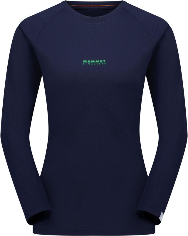 マムート MAMMUT アウトドア QD ロゴ プリント ロングスリーブ Tシャツ アジアンフィット レディース 女性 ウィメンズ 長袖Tシャツ 伸縮性 お出かけ 旅行 1016-01040  101601040_16