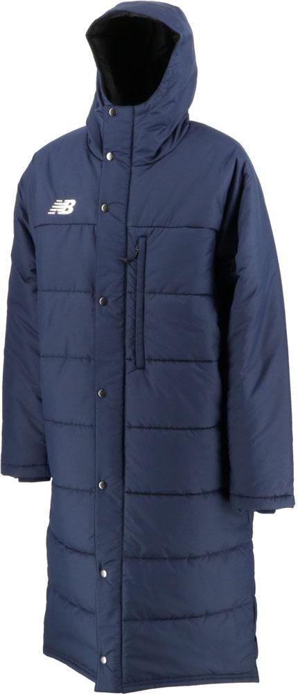 ニューバランス New Balance サッカー パデットロングコート アウター ジャケット 上着 ベンチコート グラコン ウェア メンズ 男性 防寒 ロゴ ワンポイント 冬 練習 トレーニング 移動 部活動  JMJF1424 NV