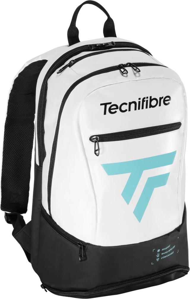 テクニファイバー Tecnifibre テニス TOURWHITE-BLUEBACK バックパック リュックサック テニスバッグ ラケット シューズ 持ち運び 練習 試合 大会 部活動 クラブ サークル  40TOUWBLBA