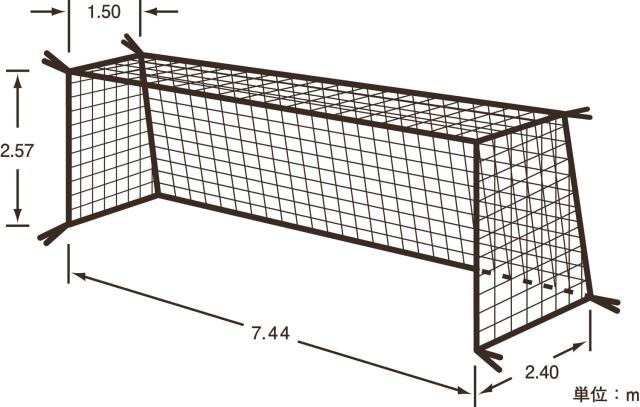 ゼット学校体育 サッカー 一般サッカーゴールネット亀甲T 収納袋付 取付ロープ付き 部活動 クラブ活動 スポーツ大会 球技大会 屋外競技 学校 社会人 サークル 運動会 体育祭  ZKN201