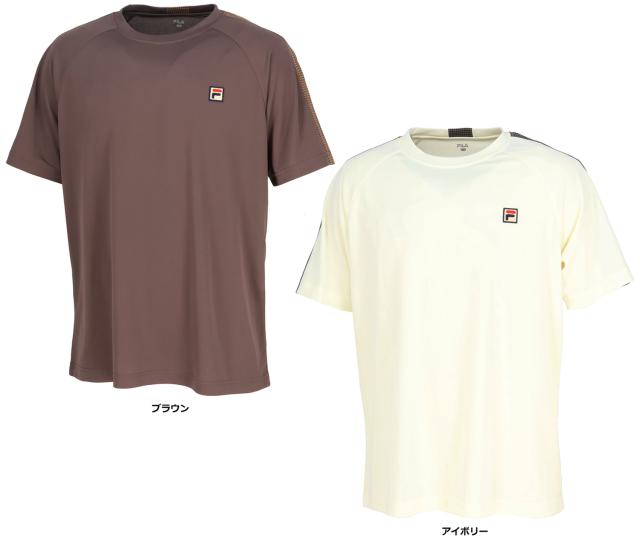 フィラ FILA テニス ゲームシャツ メンズ ウェア テニスウェア 半袖 ガンクラブチェック 吸水 吸湿 速乾 抗ピリング バックホールメッシュ UV 部活 練習 トレーニング  VM5715の通販は