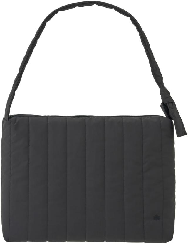 ロゴス LOGOS アウトドア LOGOS ニュースペーパーキルトバック-BE ブラック ショルダーバッグ キルティング デイリーユース 中綿 大容量 軽量 ポケット付き 斜め掛け 通勤 通学  37410409