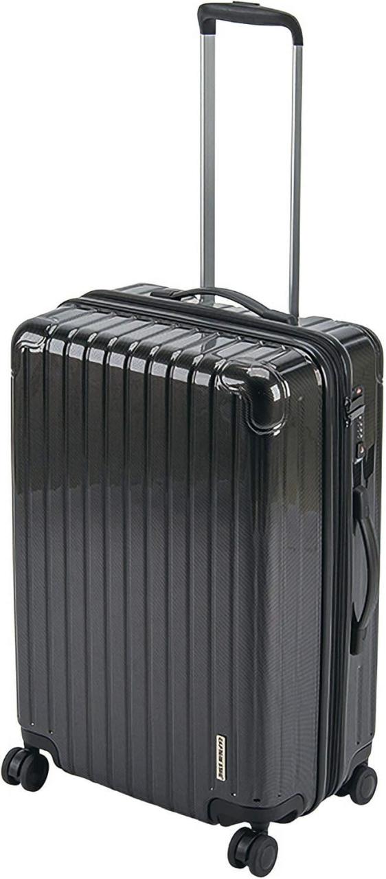 キャプテンスタッグ CAPTAIN STAG アウトドア パルティール スーツケース TSAロック付きWFタイプ M ブラック キャリーバッグ 旅行 出張 超軽量 傷に強い ダブルホイール 静音 360度回転キャスター  UV0065