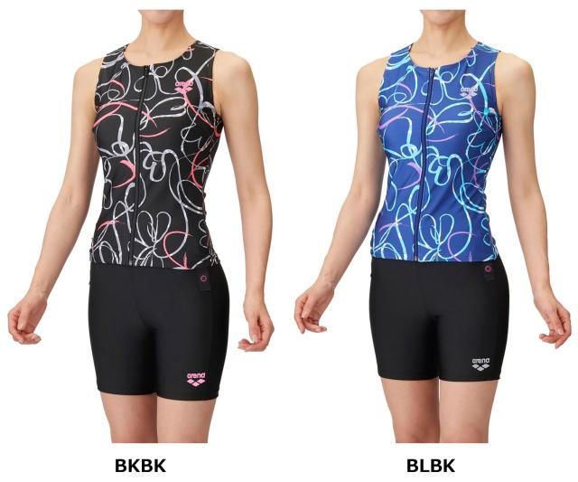 アリーナ arena スイミング フィットネスセパレーツ カバーバック ミドルレッグ 差し込みパッド レディース 水泳 プール フィットネス水着 スイムウェア フィットネススイマー 健康  AS5SWF51Lの通販は 13,200円