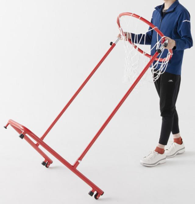 エバニュー EVERNEW 【メーカー直送品】 セストボールゴール2キャスター付 大型リング リング角度無段階調節 屋内外兼用 リングネット付 部活 クラブ活動 サークル 練習 学校 EKU058_3