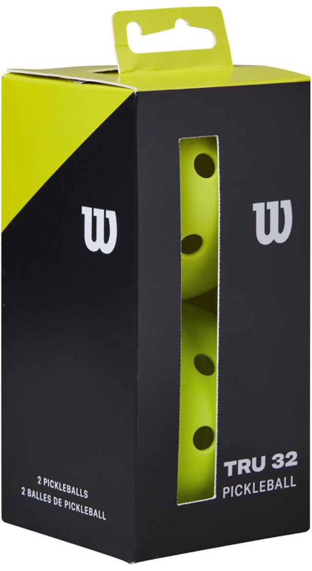 ウイルソン Wilson TRU 32 2 PACK Yellow ピックルボール ボール 32穴 均一回転 USAPA認定 2球入 生涯スポーツ 球技 コート競技 用品 学校体育 WR89005010