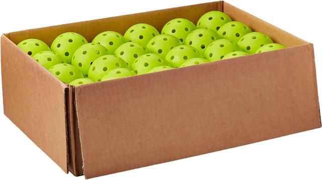 ウイルソン Wilson TRU 32 CASE NO PACKAGING Yellow ピックルボール 競技ボール 球技 32穴 安定 均一回転 USAPA認定 48球入 生涯スポーツ WR89006010