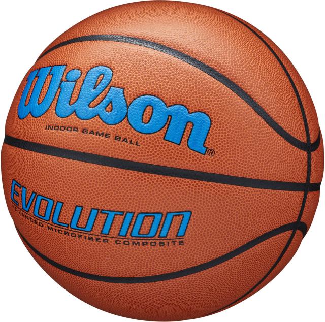 ウイルソン Wilson バスケット EVOLUTION ゲームボール オレンジ/ロイヤル 6号球 NFHS承認 フープ ケイジャー 屋内 女子 中学生 高校生 大学生 一般 NBA 合成皮革 部活 0595XB0604_2