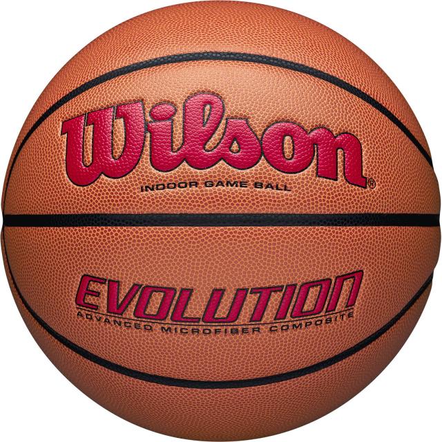 ウイルソン Wilson バスケット EVOLUTION ゲームボール オレンジ/スカーレット 6号球 NFHS承認 フープ ケイジャー 屋内 女子 中学生 高校生 大学生 一般 NBA 合成皮革 0595XB0605