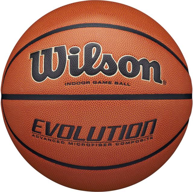 ウイルソン Wilson バスケット EVOLUTION ゲームボール オレンジ/ブラック 6号球 フープ ケイジャー 屋内 女子 中学生 高校生 大学生 一般 NBA 合成皮革 部活動 サークル   WTB0586