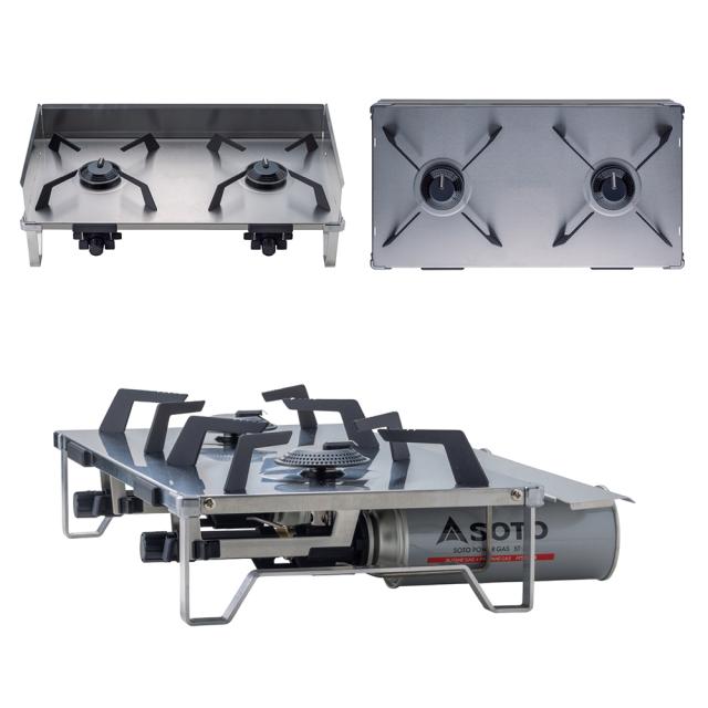 SOTO ソト レギュレーター 2バーナー ガスコンロ アウトドア　キャンプ SOTO ソト ツーバーナー レギュレーター 2バーナー GRID