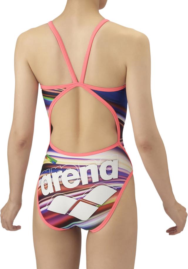 アリーナ arena スイミング トレーニングワンピース オープンバック レディース 水着 スイムウエア 水泳 競泳 プール フィットネス 練習 泳ぎやすい 軽い泳ぎ心地 タフスキン ハード  AS5FWM16L アリーナ arena スイミング トレーニングワンピース オープンバック