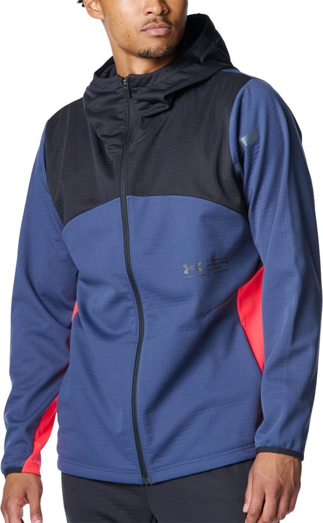 アンダーアーマー UNDER ARMOUR UA WINTER KNIT 3 LAYER FULL-ZIP HOODIE メンズ ウォームアップ アウター 軽量 撥水 保温 通気性 防風 トレーニング 雨  6007393