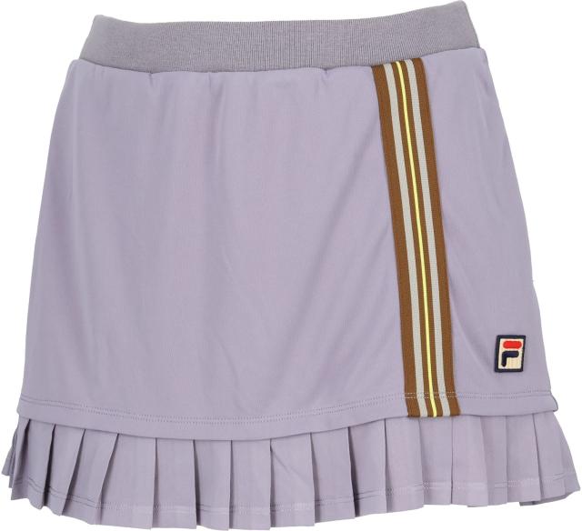 フィラ FILA テニス スコート レディース ウィメンズ 女性 大人 スカート ボトムス ウェア ロゴ ライン テープ プリーツデザイン 華やかさ 部活動 クラブ サークル スクール  EL0235