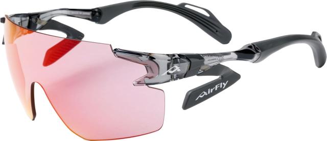 エアフライ Airfly 鼻パッドがないスポーツサングラス AF-302 C-34 クリアアッシュ TR-S トレイル防曇加工ワイドプロテクトレンズ装着  AF302C34TR