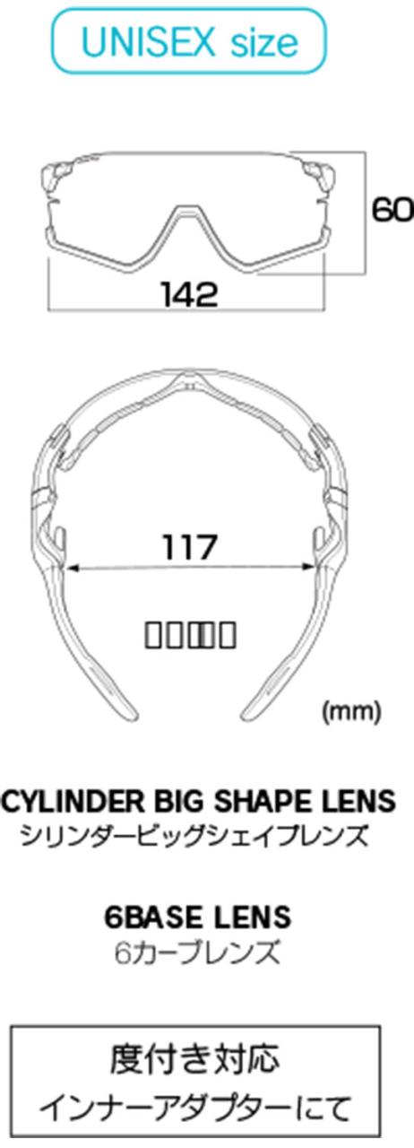 エアフライ Airfly 鼻パッドがないスポーツサングラス AF-306 C-1RE ブルーマット ゴールドミラーシリンダーレンズ装着  AF306C1_5
