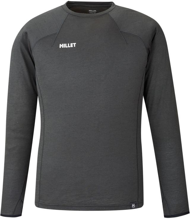 ミレー MILLET アウトドア UBIC WOOL CREW LS M ベースレイヤー ロングスリーブ 長袖 トレッキング アルパインクライミング 速乾性 耐久性 メリノウール 保温 調湿 消臭  MIV03184