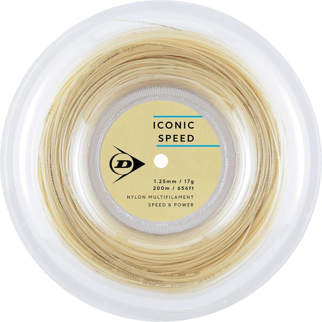 ダンロップ DUNLOP テニス ICONIC SPEED ロール 硬式テニスガット ストリング ロール 200m ナイロン系マルチフィラメント 攻撃的 部活 クラブ活動 サークル トレーニング DSTA32021