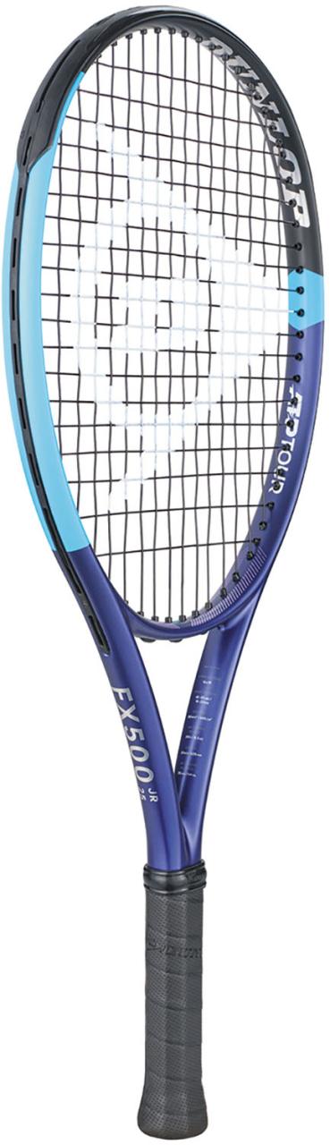 ダンロップ DUNLOP テニス FX 500 JR 25 硬式テニスラケット ガット張り上げ済 こども ジュニア キッズ バイオレット×ネオンブルー 練習 試合 大会 クラブ活動 部活 DS22600J