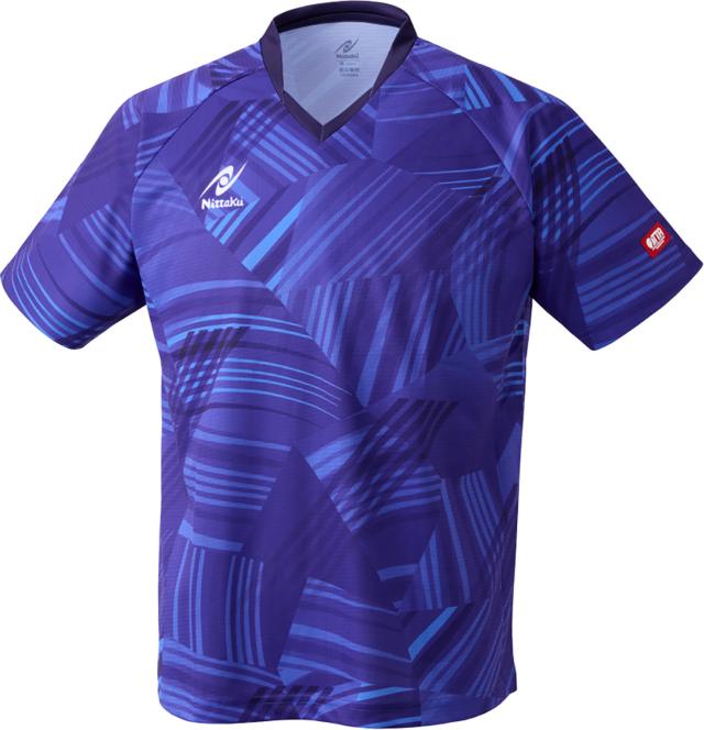 ニッタク Nittaku 卓球 ブライトバモスシャツ ウェア トップス 半袖 ユニフォーム メンズ レディース 男性 女性 吸汗 速乾 伸縮 発色 光沢 快適 JTTAA公認 公式 試合 大会  NW2223