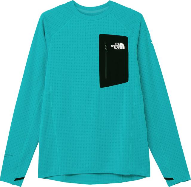 ザ・ノース・フェイス THE NORTH FACE アウトドア エクスペディションドライドットクルー メンズ レディース 長袖 Tシャツ ロンT トップス インナー カットソー シンプル 胸ポケット ファスナー付き NT12523