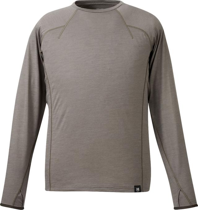 ミレー MILLET アウトドア UBIC WOOL CREW LS M ベースレイヤー ロングスリーブ 長袖 トレッキング アルパインクライミング 速乾性 耐久性 メリノウール 保温 調湿 消臭  MIV03184