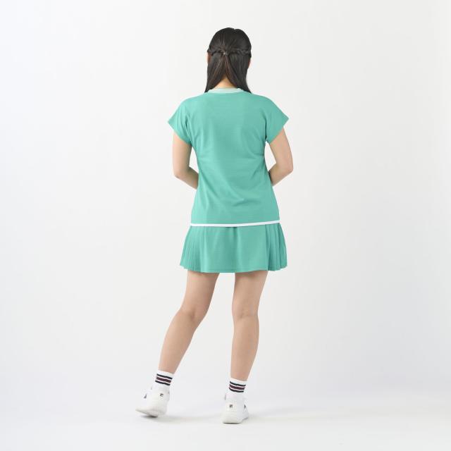 フィラ FILA テニス ゲームシャツ テニスウェア トップス 半袖 レディース ウィメンズ 女性 吸水速乾 UVカット Vネック 紫外線対策 春夏 試合 練習 部活動 クラブ スクール CZ6SGW032_7