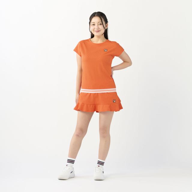 フィラ FILA テニス スコート レディース ウィメンズ 女性 テニスウェア スカート ボトムス 吸水 速乾 UVカット 高機能 台形 フレア 二段 サッカーストライプ 春夏 涼しい CZ6SGW004_6